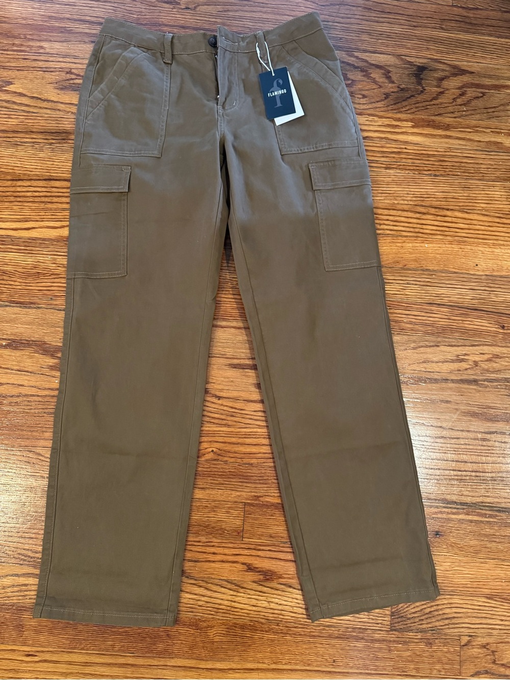 NWT Flamingo Olive Green Utility Cargo Pants – Size M/6
